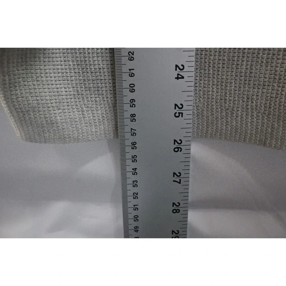 Cyrus Light Gray Waffle Knit Sweater Top Long Sleeve Casual Women M